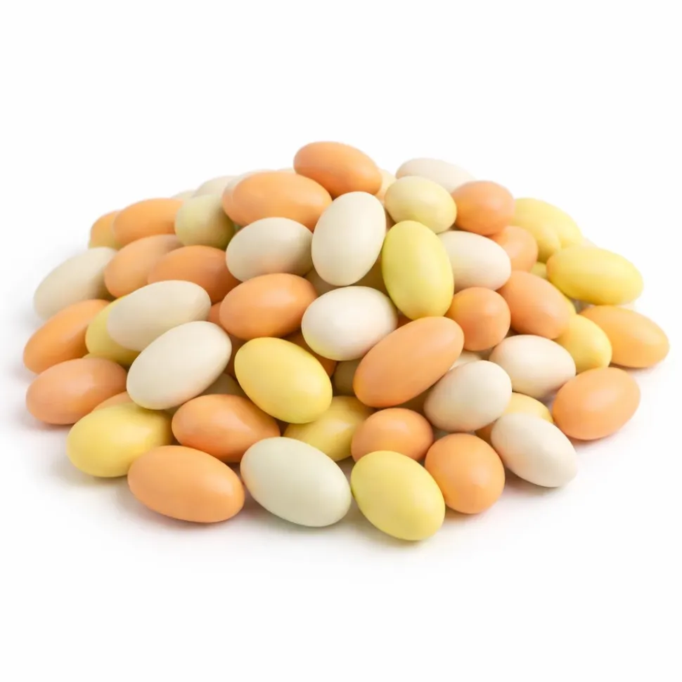 DRAGÉES AMANDES FINES 1KG JAUNE SAUMON IVOIRE