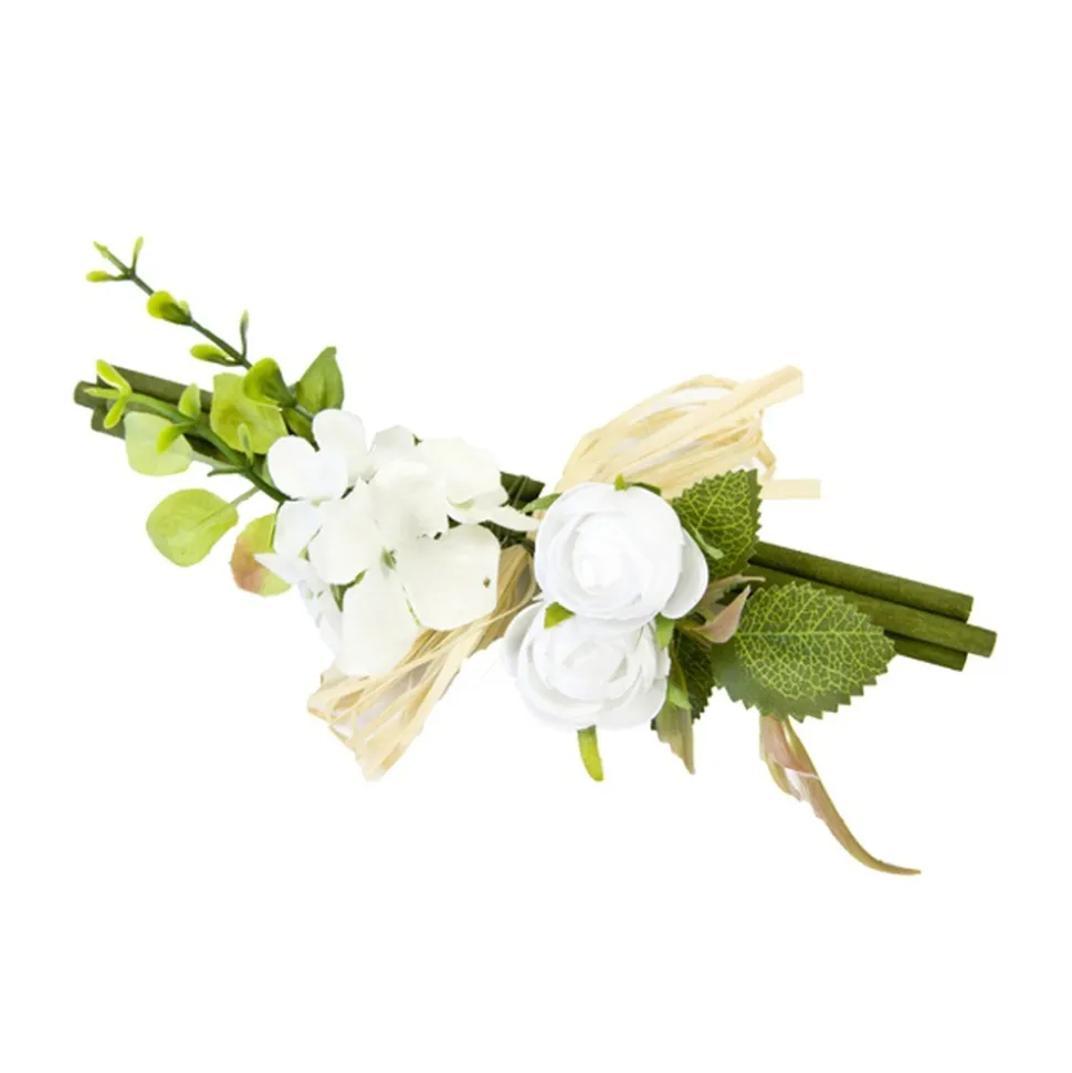FAGOT BOIS ROSE BLANCHE FEUILLAGE 18CM