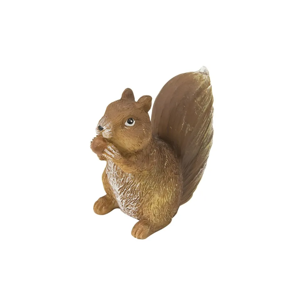 FIGURINE ÉCUREUIL GOURMAND 7.5X5X8.2CM MARRON