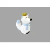 FIGURINE RENARD BLEU COURONNE OR 6CM