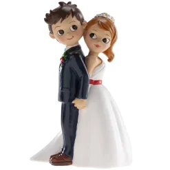 FIGURINE RÉSINE COUPLE MARIAGE ELLE ET LUI 16CM