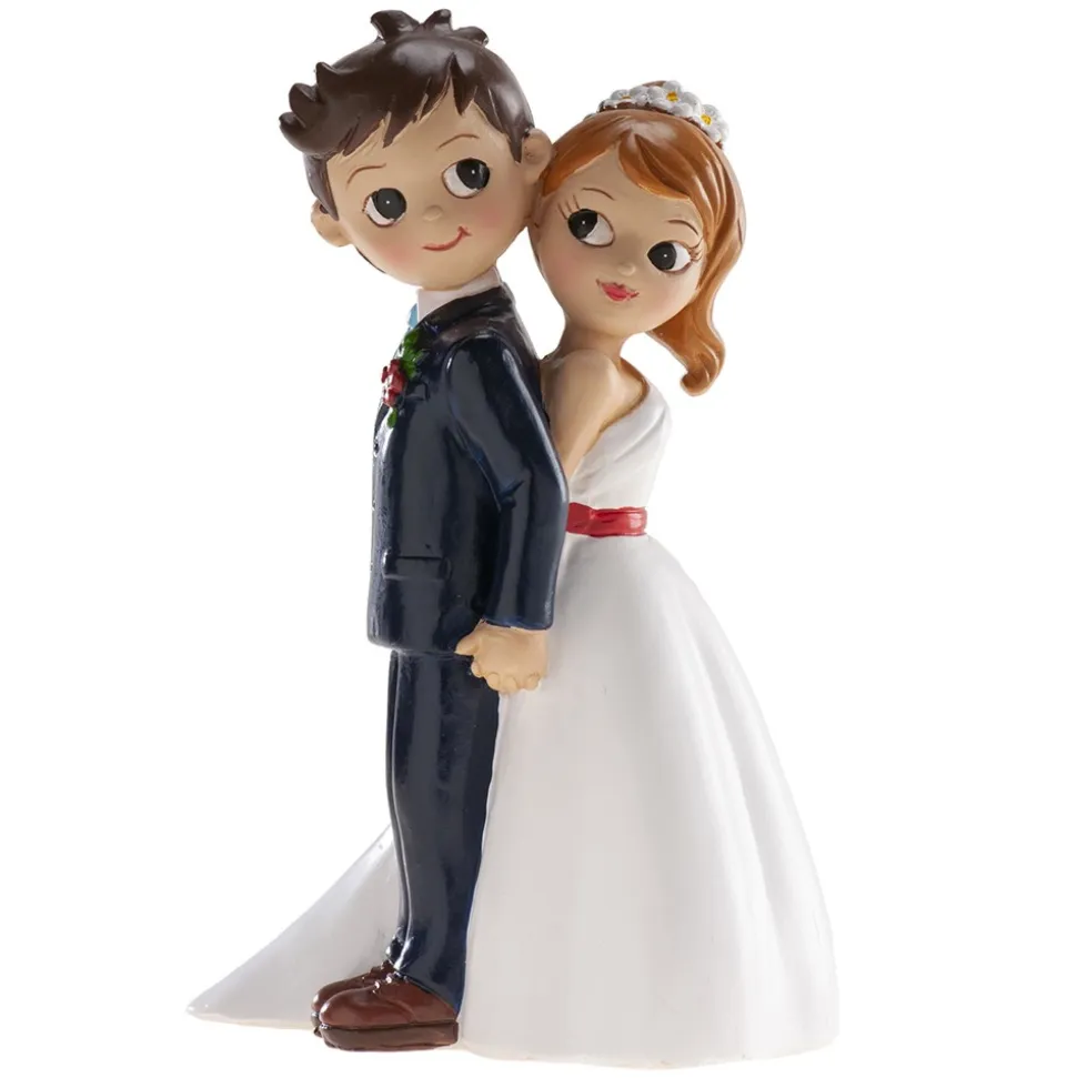 FIGURINE RÉSINE COUPLE MARIAGE ELLE ET LUI 16CM