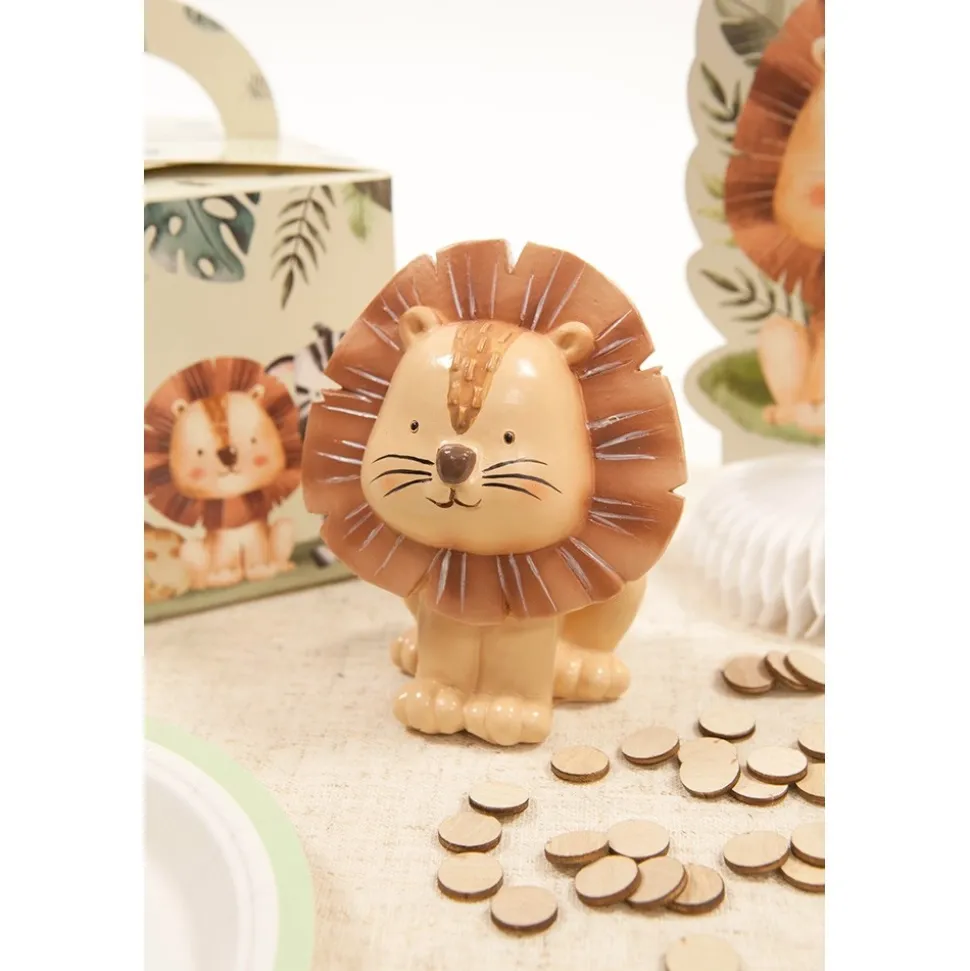 FIGURINE RÉSINE LION ASSIS 10X7.8X6CM