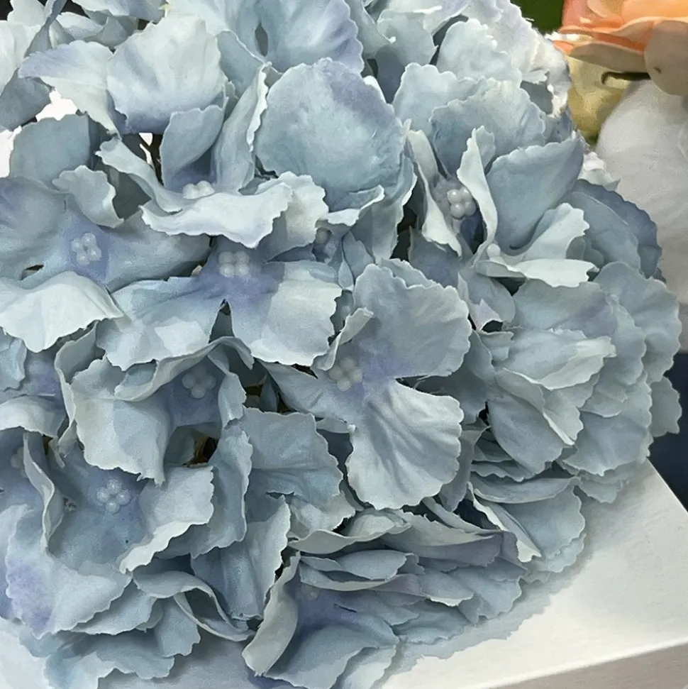 FLEUR HORTENSIA ARTIFICIEL 20X11CM BLEU