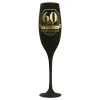 FLÛTE À CHAMPAGNE VERRE 60ANS 24CM NOIR OR