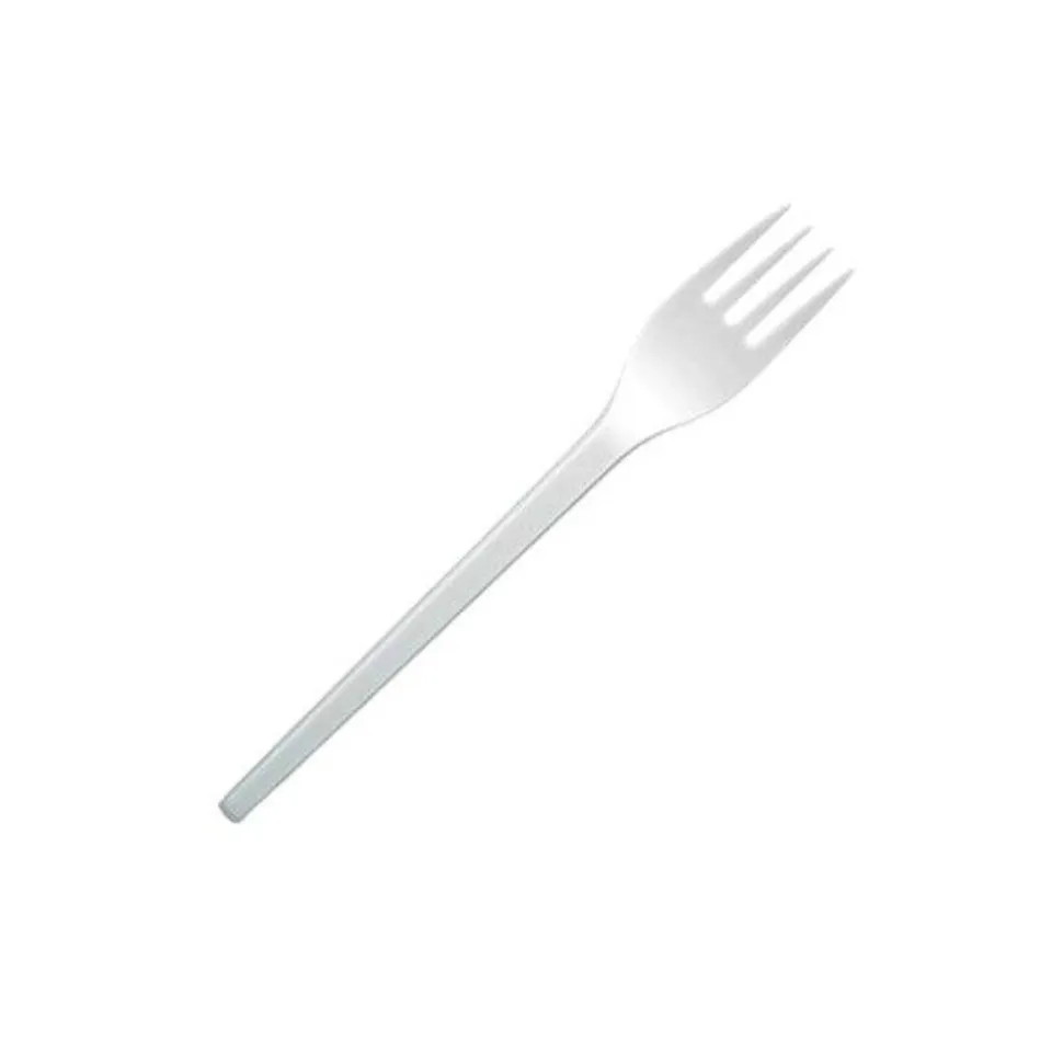 20 FOURCHETTES PLASTIQUE RÉUTILISABLE BLANC