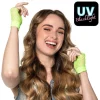 GANTS COURTS RÉSILLE MITAINES VERT FLUO UV ADULTE