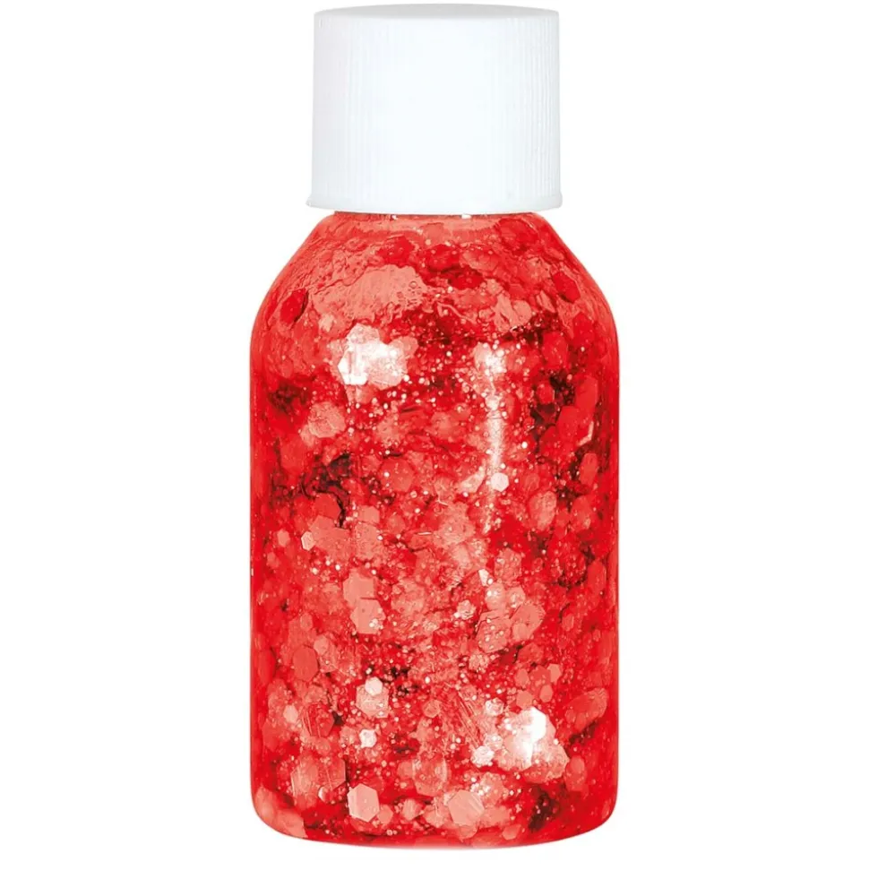 GEL AVEC PAILLETTES CORPS VISAGE 20GR ROUGE