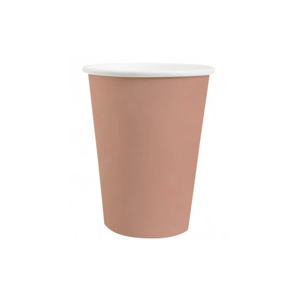 10 GOBELETS CARTON BIO 25CL ROSE GOLD