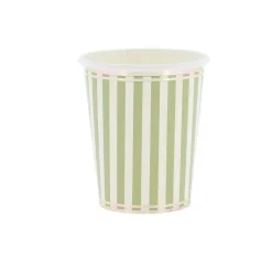 8 GOBELETS CARTON JARDIN FRANÇAISE 255ML CRÈME