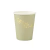 8 GOBELETS CARTON JOLIS BRINS 255ML VERT SAUGE