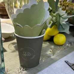 9 GOBELETS CARTON OLIVIER BON APPÉTIT 25CL VERT