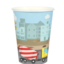 10 GOBELETS CARTON TRAVAUX CHANTIER 27CL