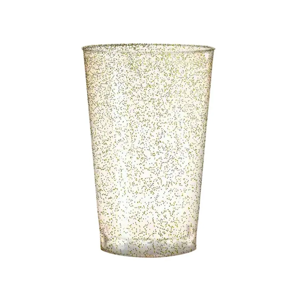 20 GOBELETS RÉUTILISABLE 28CL PAILLETÉ OR
