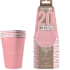 20 GOBELETS XL EN CARTON 53CL - ROSE PASTEL