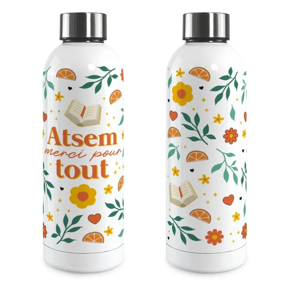 GOURDE ISOTHERME INOX ATSEM MERCI 50CL