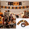 GUIRLANDE FANIONS CARTON HALLOWEEN 3M ORANGE NOIR