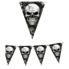 GUIRLANDE FANIONS PAPIER TÊTE DE MORT 3M