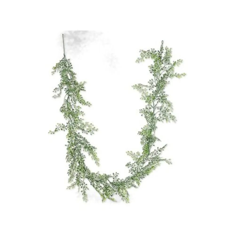 GUIRLANDE FEUILLES RONDES VERTES 1M80