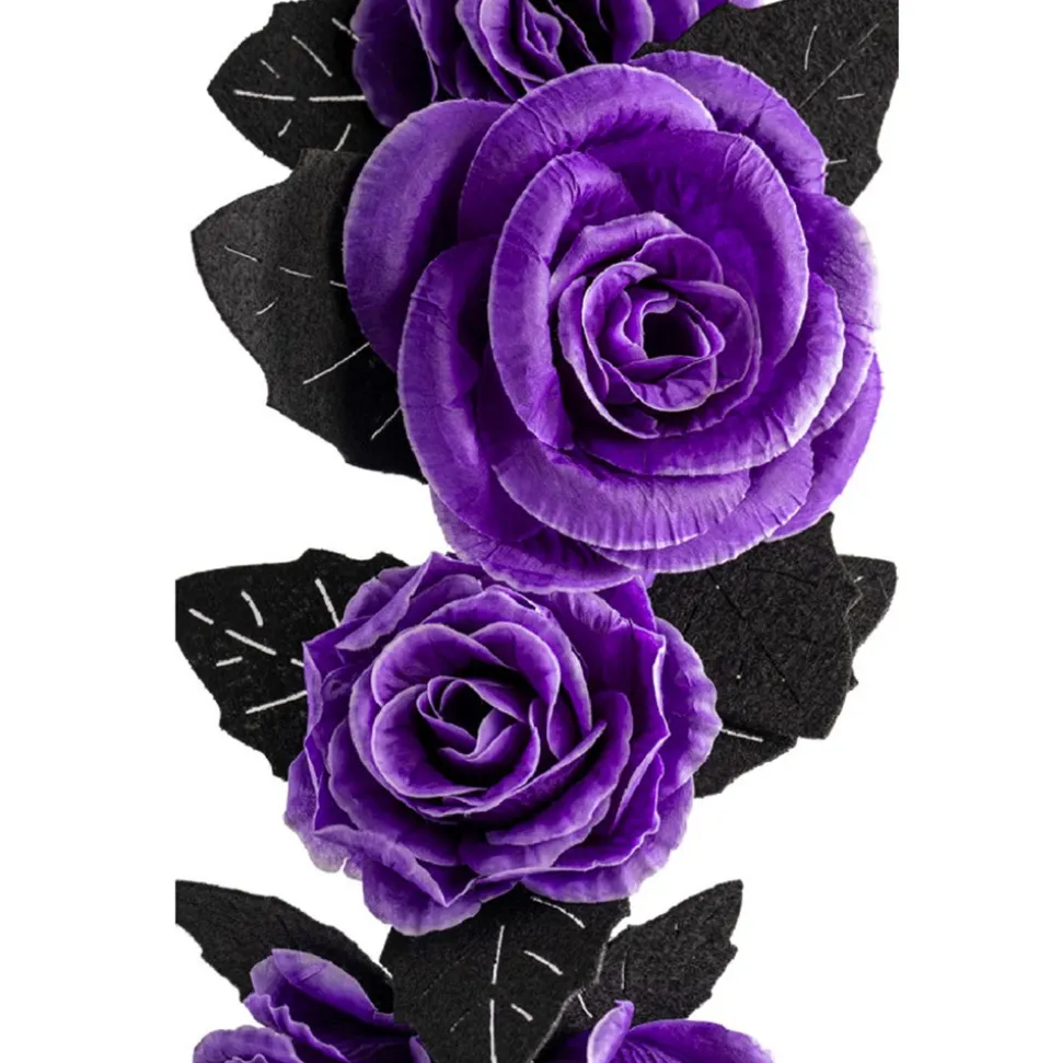 GUIRLANDE FLEURS ROSIER ARTIFICIEL 160CM VIOLET