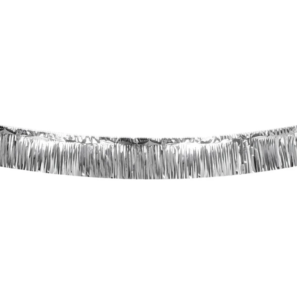 GUIRLANDE FRANGES MÉTALLIQUE 6M ARGENT