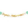 GUIRLANDE LETTRES ANNIVERSAIRE TROPICAL 6M OR