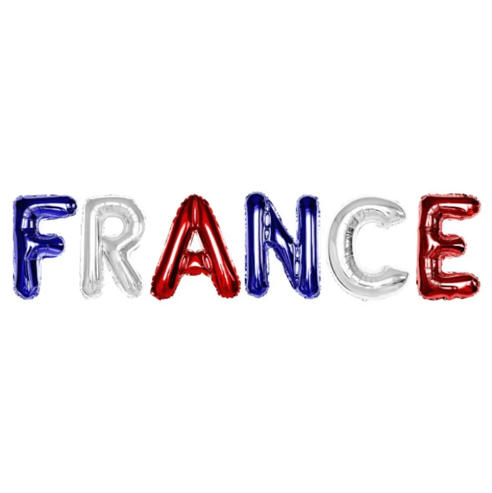 GUIRLANDE LETTRES BALLON ALUMINIUM FRANCE 35CM