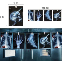 GUIRLANDE PAPIER RADIOGRAPHIES MACABRES SANG 3M