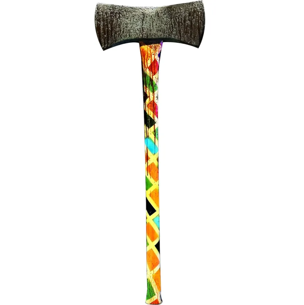 HACHE LANCER JOUET DOUBLE TRANCHANT CLOWN 73CM