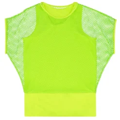 HAUT VERT FLUO DOUBLURE RÉSILLE FEMME