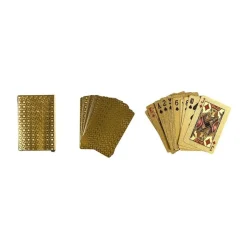 JEU 54 CARTES PREMIUM CASINO 5.9X9X2CM OR NOIR