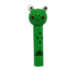 JOUET SIFFLET BOIS ANIMAL COLORÉ 7CM