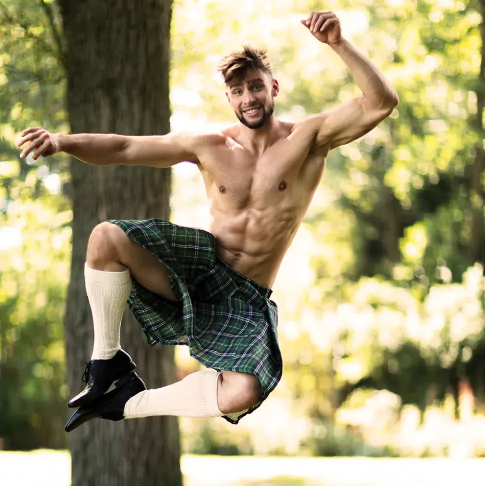KILT ÉCOSSAIS VERT HOMME