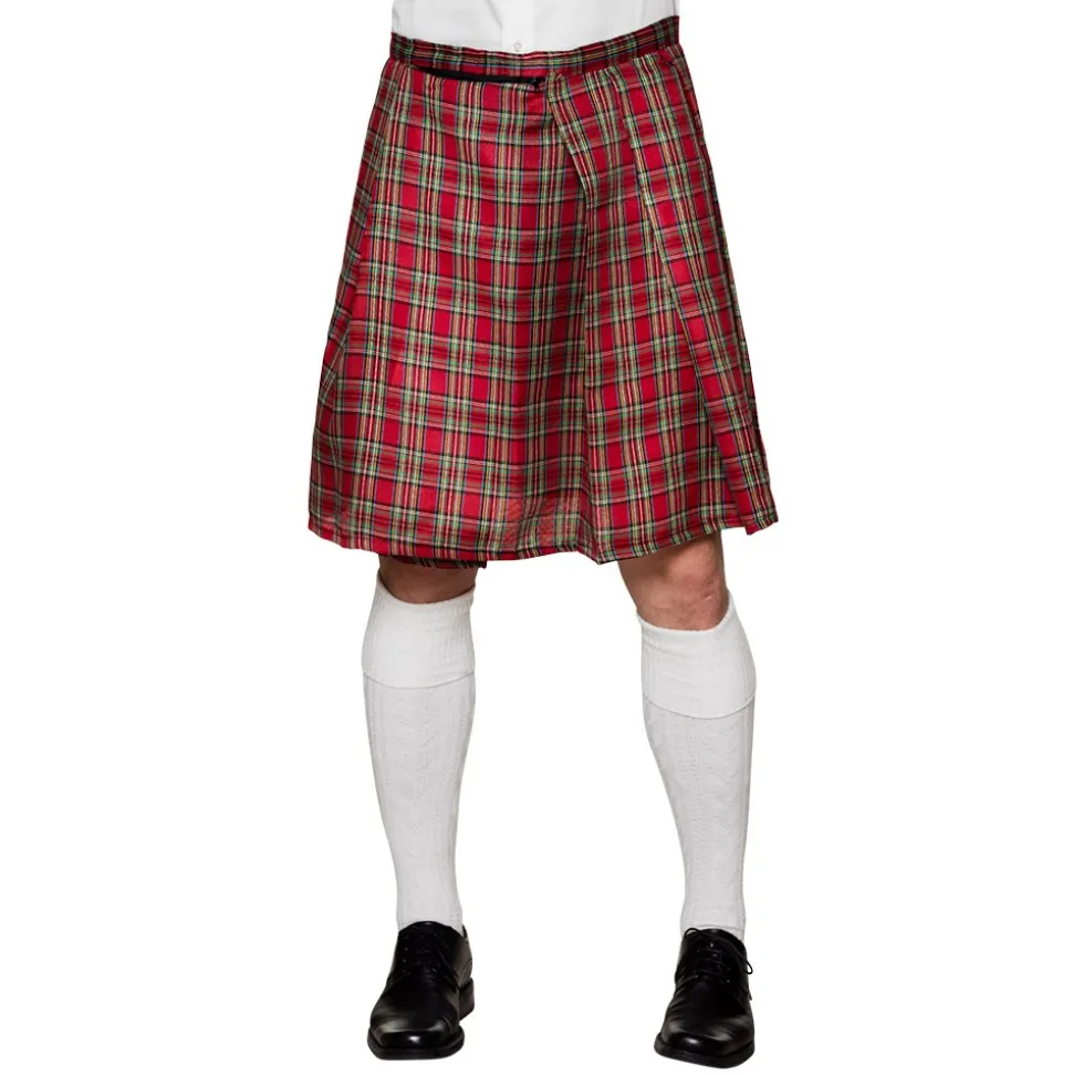 KILT JUPE ÉCOSSAISE TARTAN ROUGE 60CM HOMME