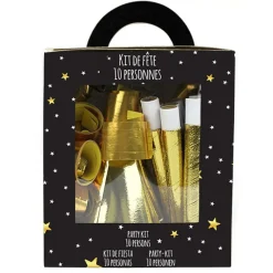 KIT DE FÊTE COTILLONS OR 10 PERSONNES