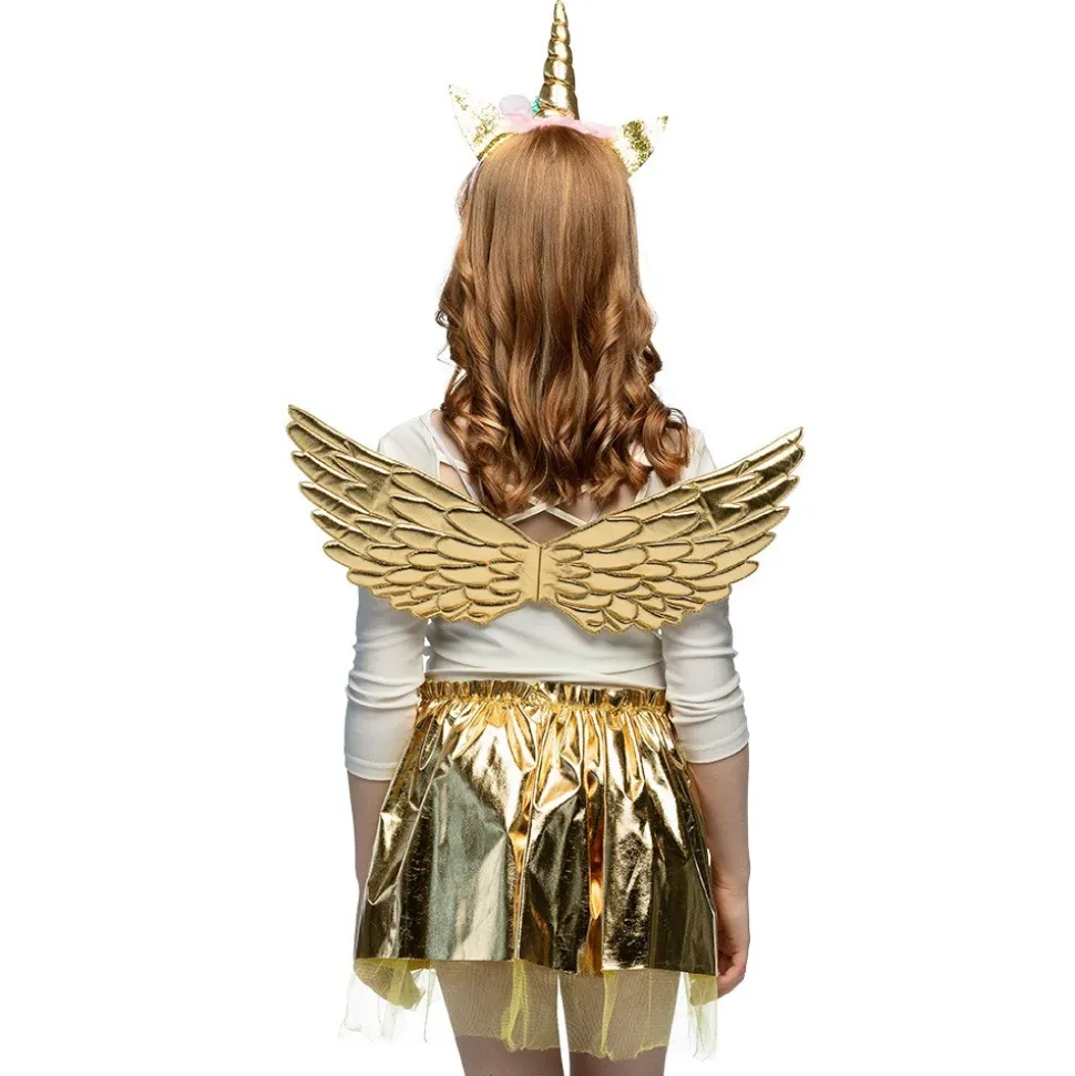 KIT DÉGUISEMENT FÉE LICORNE OR FILLE