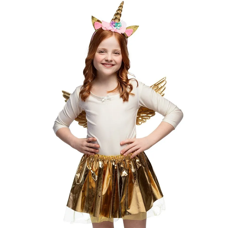 KIT DÉGUISEMENT FÉE LICORNE OR FILLE