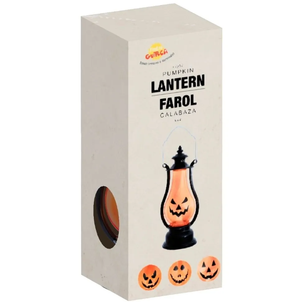 LANTERNE CITROUILLE GRIMAÇANTE LED VINTAGE 16CM