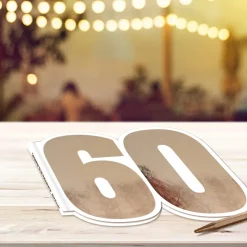 LIVRE D'OR CARTON ANNIVERSAIRE 60ANS ROSE GOLD