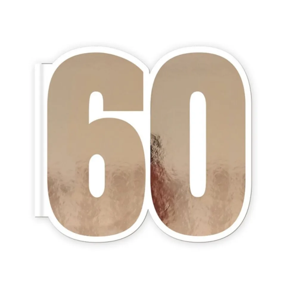 LIVRE D'OR CARTON ANNIVERSAIRE 60ANS ROSE GOLD