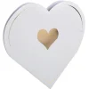 LIVRE D'OR CARTON PETIT C?'UR OR 20P 24X26CM BLANC