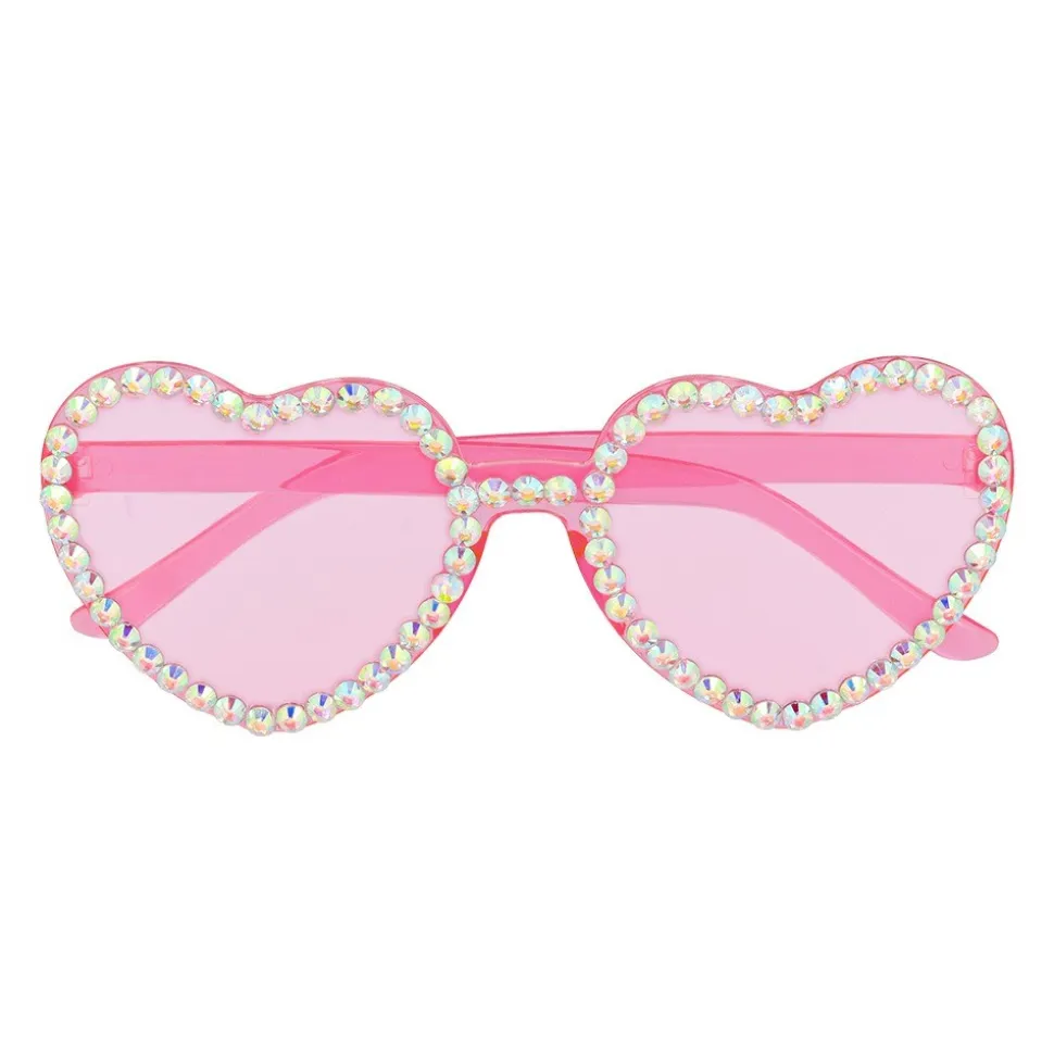 LUNETTES FESTIVES CURS ROSE GLAM STRASS ADULTE