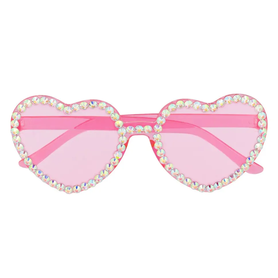LUNETTES FESTIVES CURS ROSE GLAM STRASS ADULTE
