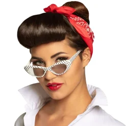 LUNETTES SOLEIL PIN-UP À POIS ANNÉES 50 FEMME