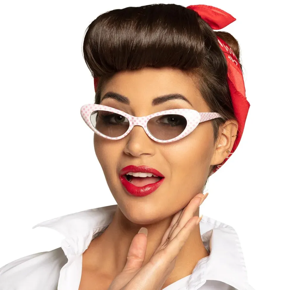 LUNETTES SOLEIL PIN-UP À POIS ANNÉES 50 FEMME