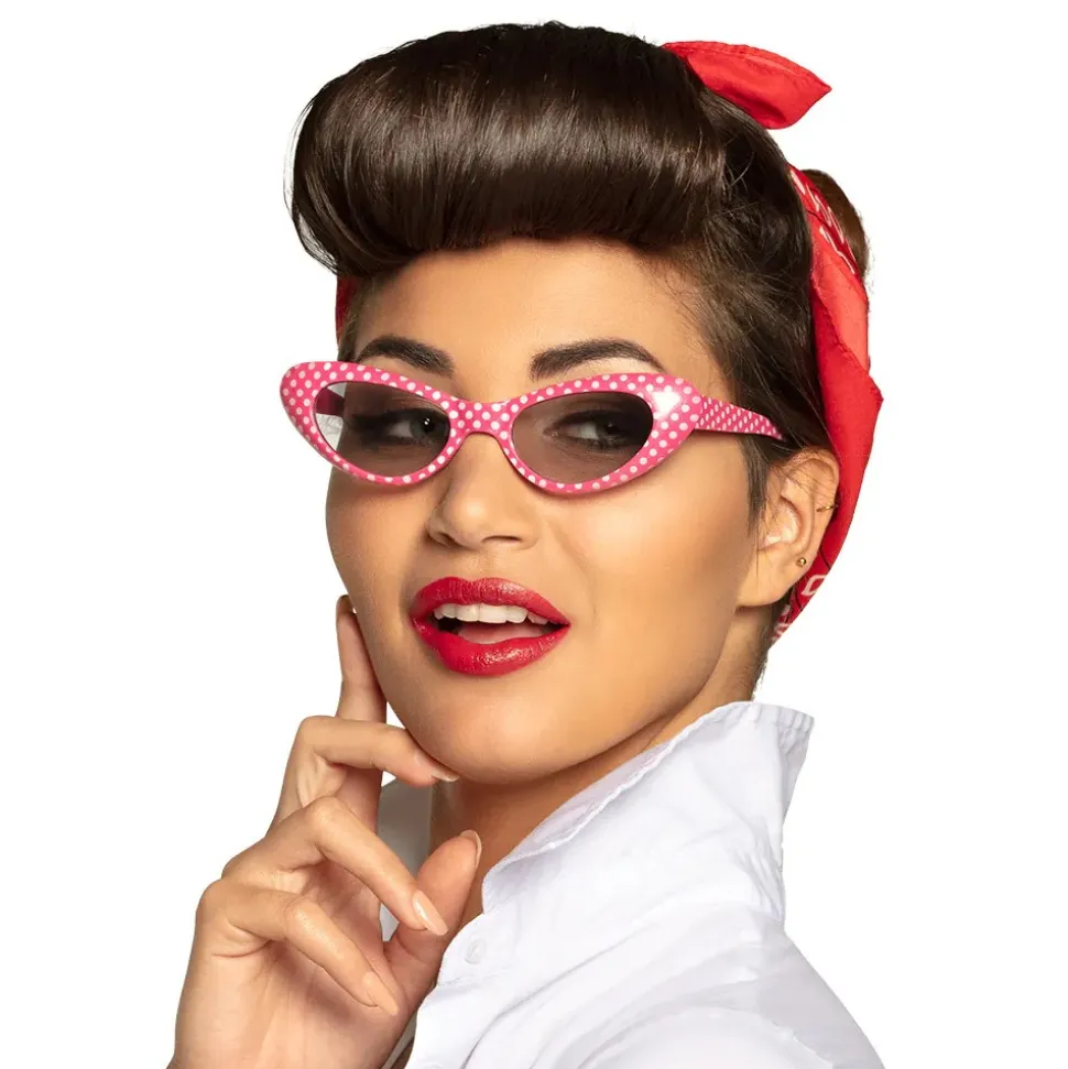 LUNETTES SOLEIL PIN-UP À POIS ANNÉES 50 FEMME