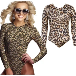 MAILLOT BODY ANIMAL PEAU LÉOPARD FEMME