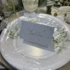 10 MARQUE-PLACES BLANC POIS OR 9.5X5.5CM