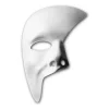 MASQUE FACIAL FANTÔME OPÉRA PLASTIQUE BLANC ADULTE