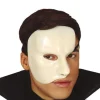 MASQUE FACIAL FANTÔME OPÉRA PVC BLANC ADULTE